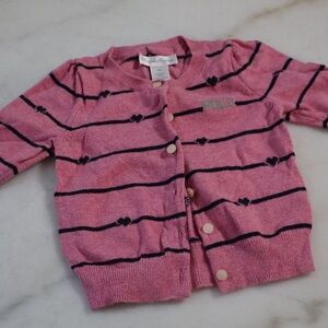 Ralph Lauren Pink Striped Kids Cardigan & Two Ralph Lauren Dresses Size 6M